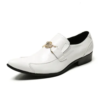 

Zapatilla Hombre Men Shoes Loafers Genuine Leather British Style Pointed Fashion Men Shoes Loafers Full Grain Leather Slip-on