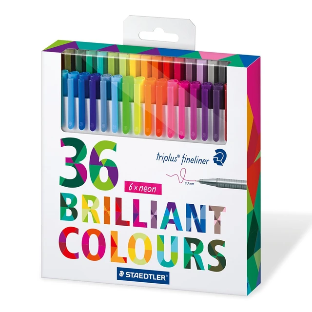 Staedtler Triplus Fineliner Pen - Assorted Colors, Set of 40