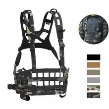 

Military Hunting Vest Lightweight Tactical SPC Convertible Chest Rig Laser Cutting Load Carriage Platform Adjustable Strap Nylon