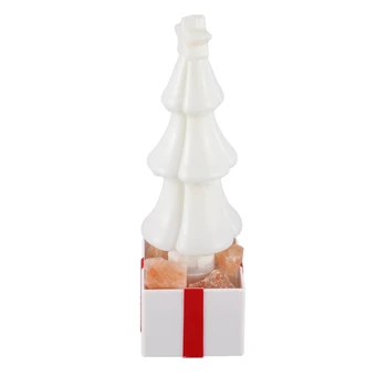 

LED Christmas Tree Night Light USB Colorful Lamp with Crystal Salt Lava Lamp for New Year Xmas Home Holiday Decor Lighting