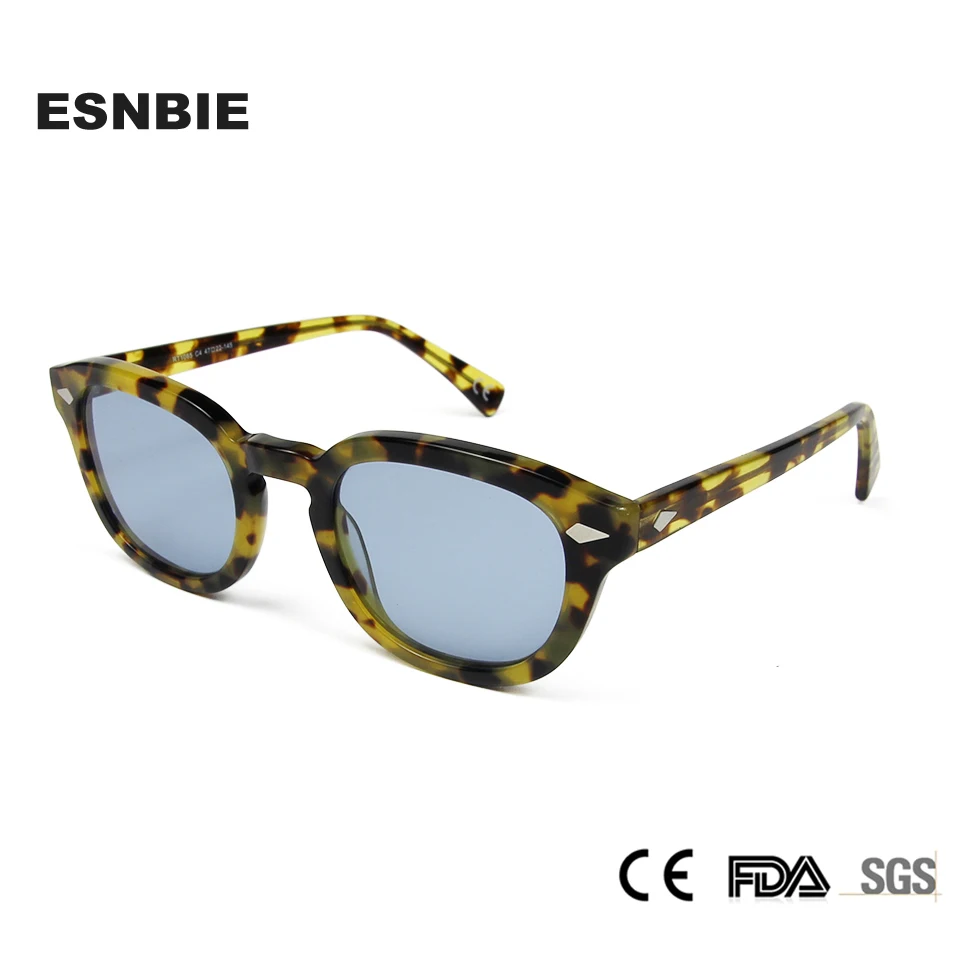 

Acetate Round Sunglasses Designer Mens Rivet Sun Glasses For Women Stylish Driving Glasses Eyewear Men UV400 Heren Zonnebrill
