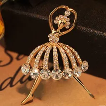 Корейский стиль, полная кристаллов, балетная Хрустальная брошь, красивый модельный корсаж,, пряжка для шарфа, специальное предложение X0130