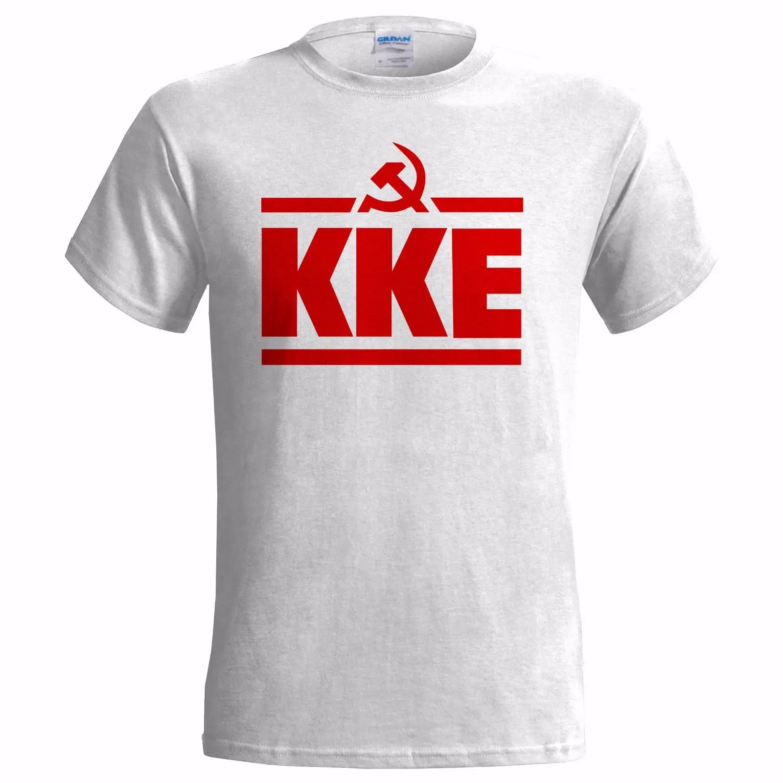 Men T Shirt 100% Cotton Print Shirts KKE LOGO MENS T SHIRT COMMUNIST GREECE GREEK PARTY COMMUNISM FREEDOM ANARCHY Tee Shirt