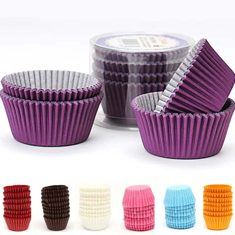 Домашняя жиростойкая Cupcake Лайнер случае торт бумажная форма для выпечки 100 шт./компл