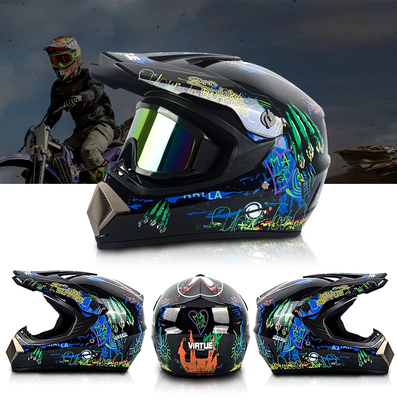 3 Подарки для мотокросса Профессиональный мотоциклетный шлем для гонок Casco Moto легкий внедорожный Полнолицевой ABS Cascos Para Motos