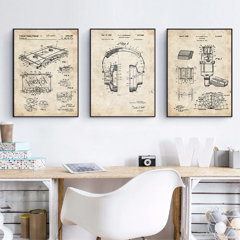 Music Recording Patents Wall Art Print