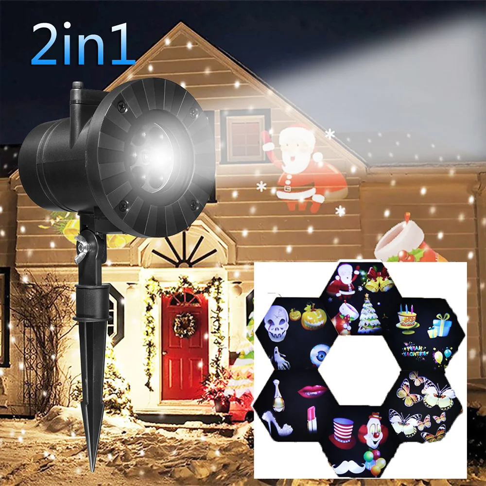 Outdoor Garden Lawn Stage Effect Light Fairy Laser Projector Waterproof Landscape Park Garden Christmas Decorative Lamp