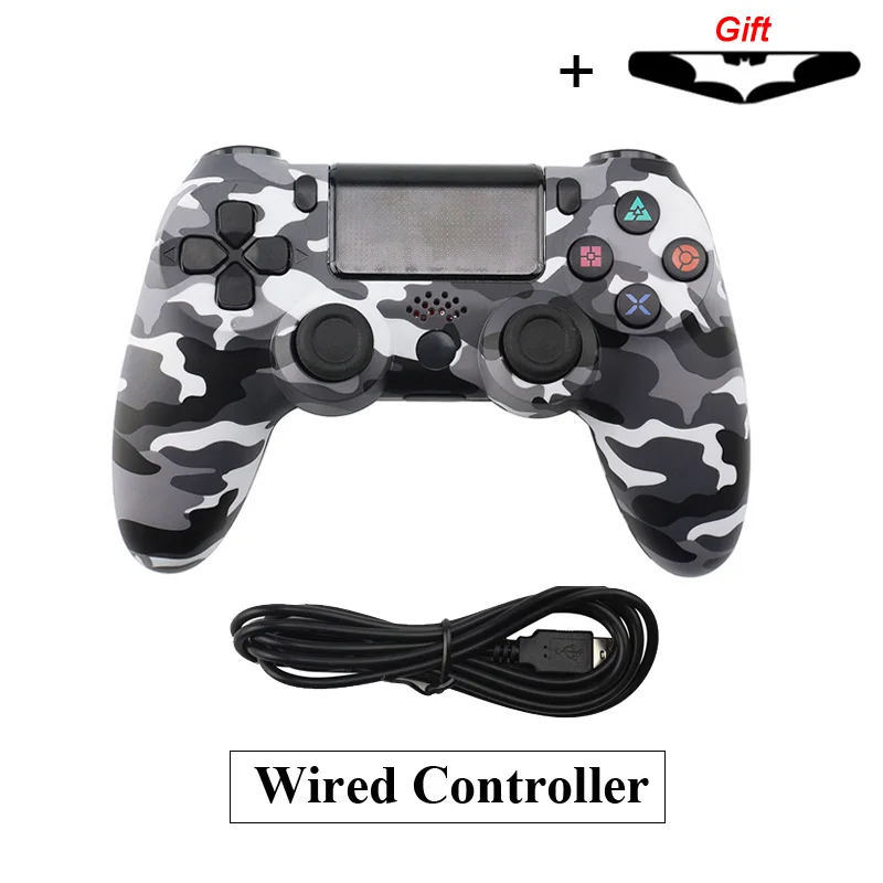 Bluetooth беспроводной/проводной джойстик для PS4 контроллер подходит для mando ps4 консоль для Playstation Dualshock 4 геймпад для PS3 - Цвет: Gray with wired