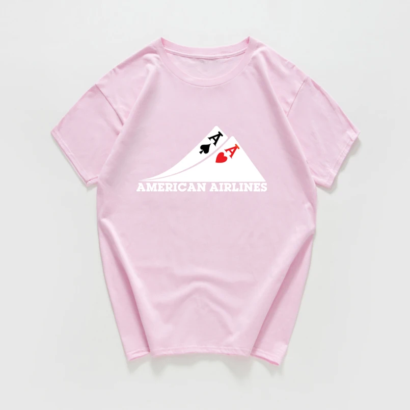 F153MT pink Футболка с графическим изображением покера, Мужская футболка с игральными картами, крутая уличная футболка, топы из хлопка, Мужская забавная Футболка Harajuku, мужская одежда - Цвет: F153MT pink