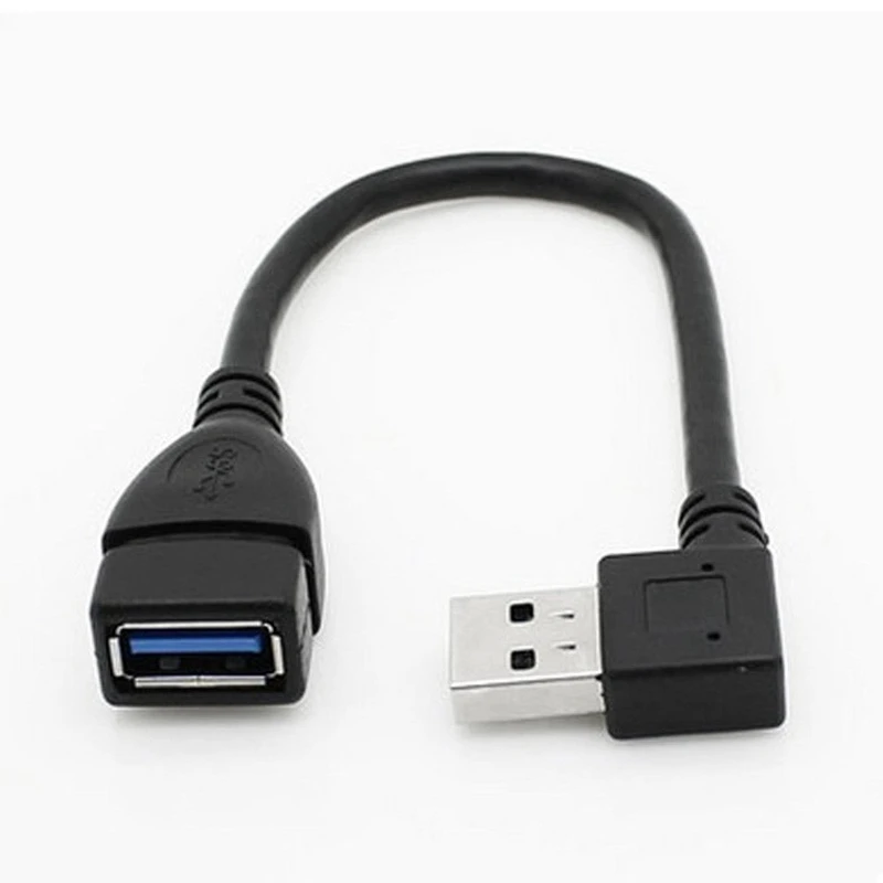 1 пара USB 3,0 правый левый угол 90 градусов удлинитель адаптер «Папа-мама» шнур данных