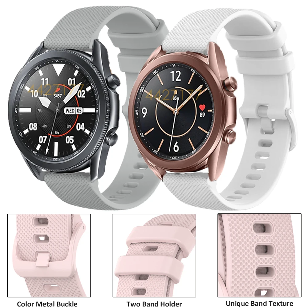 Ремешок для Samsung galaxy watch Active 2 40 44/galaxy 3 41 45 SM-R840 850 силиконовый браслет Xiaomi Haylou Solar LS05 |