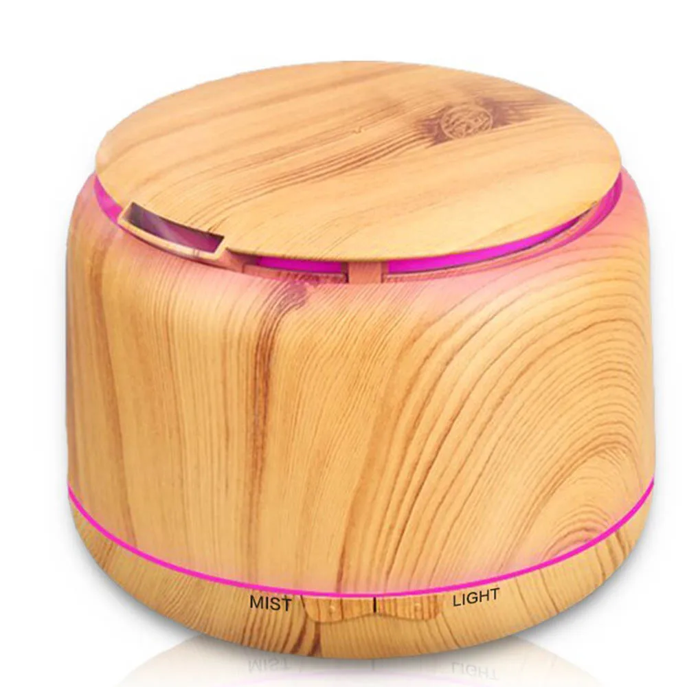 

250ml Aromatherapy Essential Oil Diffuser Wood Grain Ultrasonic Cool Mist Humidifier with 7 Color Lights Waterless Auto Shut Off