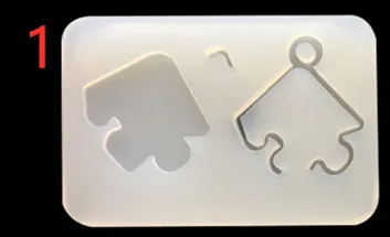 Popular1PC Puzzle DIY Jewelry Tool Jewelry Accessories Handmade UV Resin Epoxy Molds - Цвет: 1
