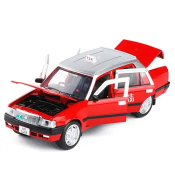

Mini Alloy Pull Back Taxi Car Shape Sound Light Toy for Kids Box-packed