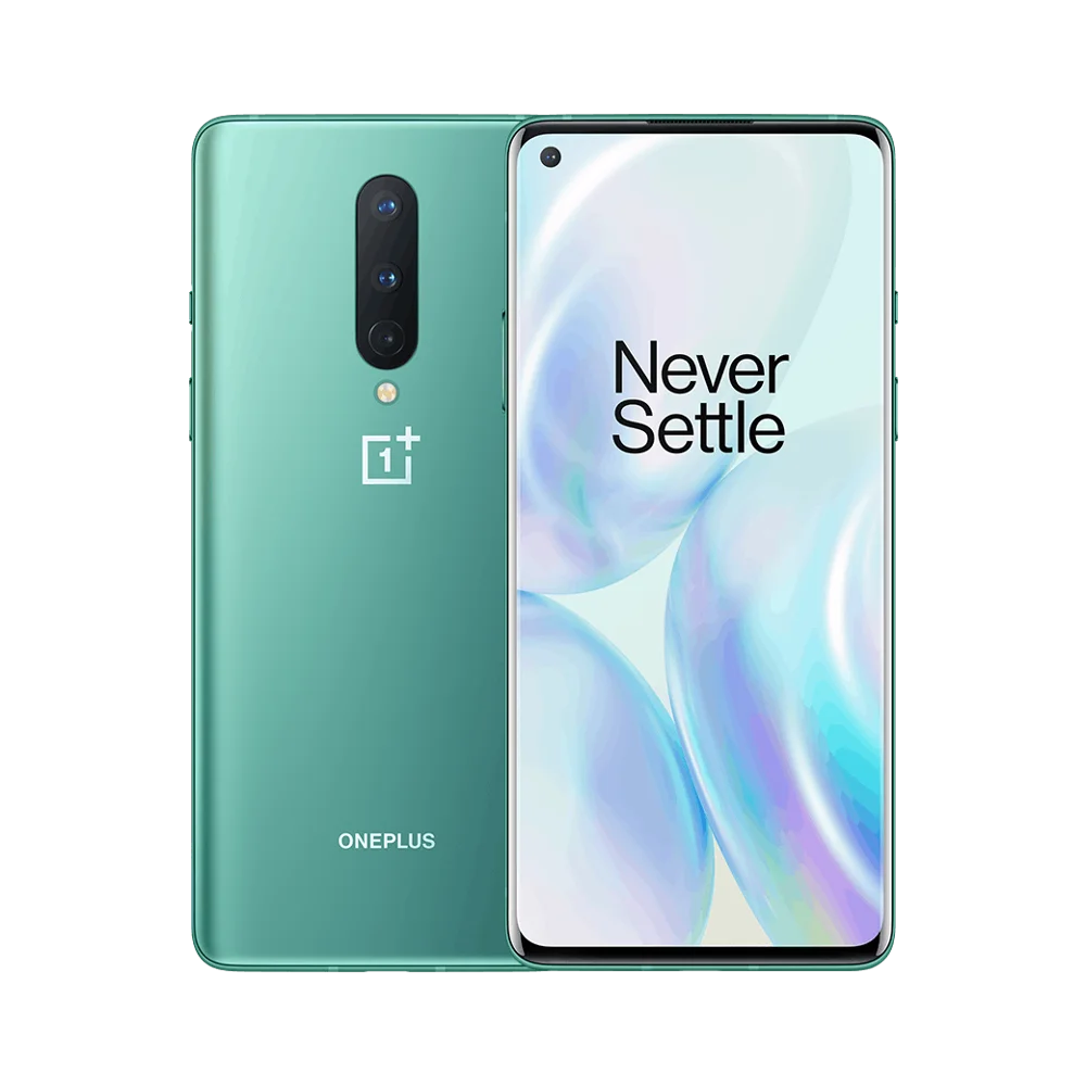 OnePlus 8 128GB Onyx Black 5G cell phone dual sim cell 6.55 inch full HD 8 GB RAM Android 10 48MP 4300 mAh