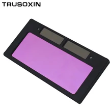 Welding tools Solar auto darkening welding glasses filter eyes mask welding helmet welding mask eyeshade lens/patch/eyes goggles adjustable comfortable leather protected lens glasses welding hood helmet mask overhead labor safely security clothes