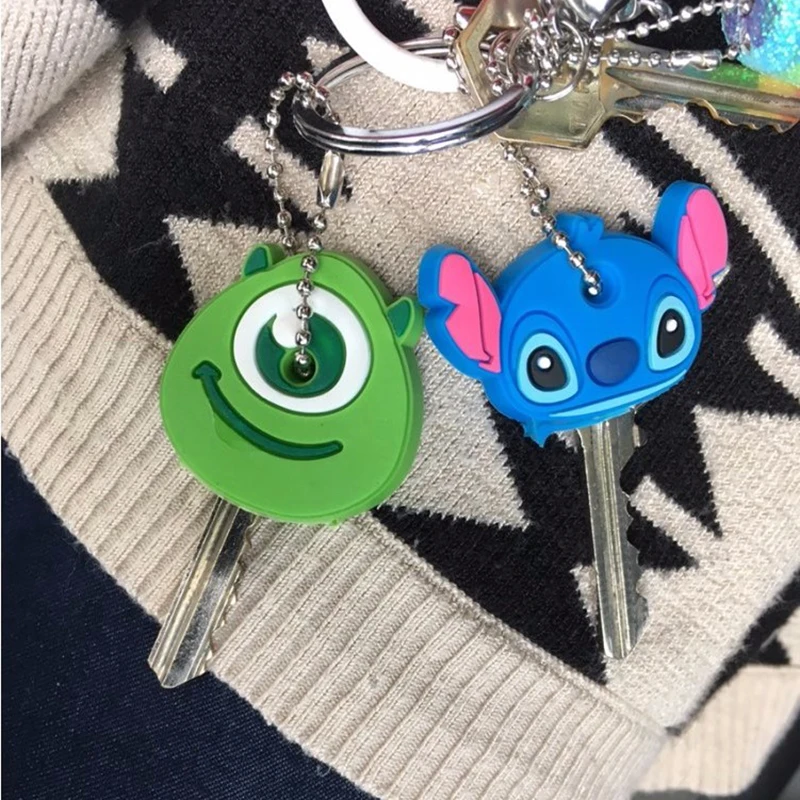 

12Pcs/dozen Protective Key Case Cover for Key Control Dust Cover Holder Cartoon Silicone Keychains Home Accessories Wholesales