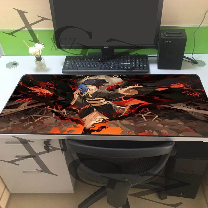 XGZ аниме маска девушка большой игровой коврик для мыши прецизионный черный замок-край Офисный Компьютерный стол коврик Резиновая полоса скользкий 60x30/90x40