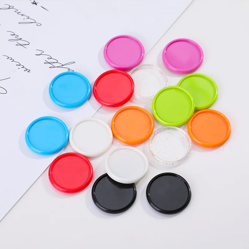 30Pcs 35MM Mushroom Hole Button Notebook Binding Disc Button Loose-leaf 360 Degree Foldable Plastic Disc Office School