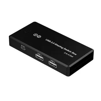 

USB KVM Switch USB 3.0 2.0 Switcher for Keyboard Mouse Printer Monitor 2 PCs Sharing 4 Devices USB Switch