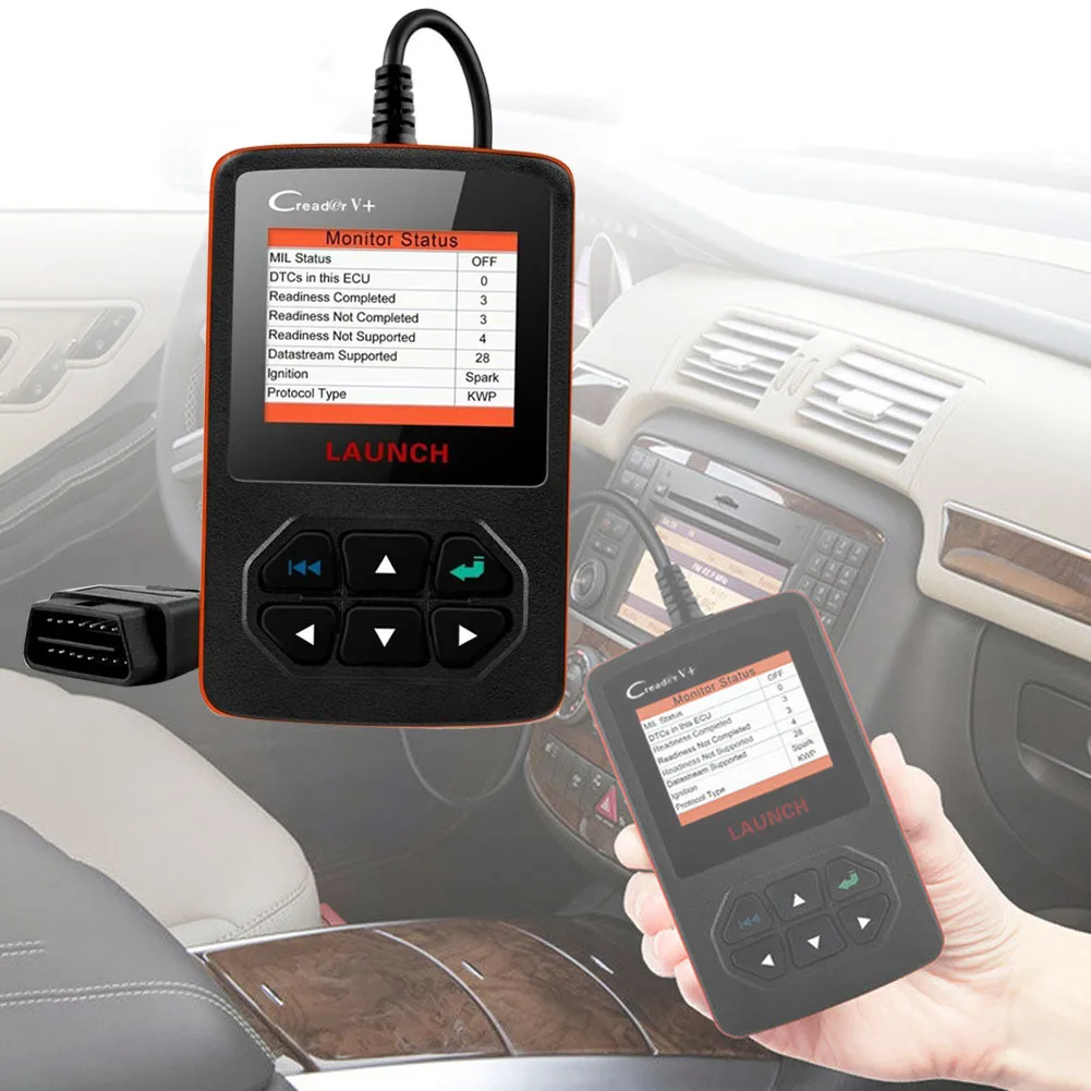 OBD2 Универсальный считыватель кодов неисправностей портативный многоязычный Автомобильный сканер ремонт двигателя автомобиля DIY ЖК-дисплей диагностический инструмент