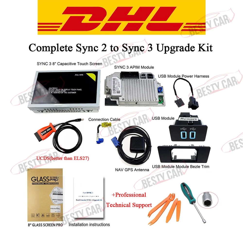 Factory Sync 2 To Sync 3 Upgrade Kit Fit For Ford Lincoln Sync 3 4 Apim Module Carplay Usb Interface Module Na 119 Navigation Car Multimedia Player Aliexpress