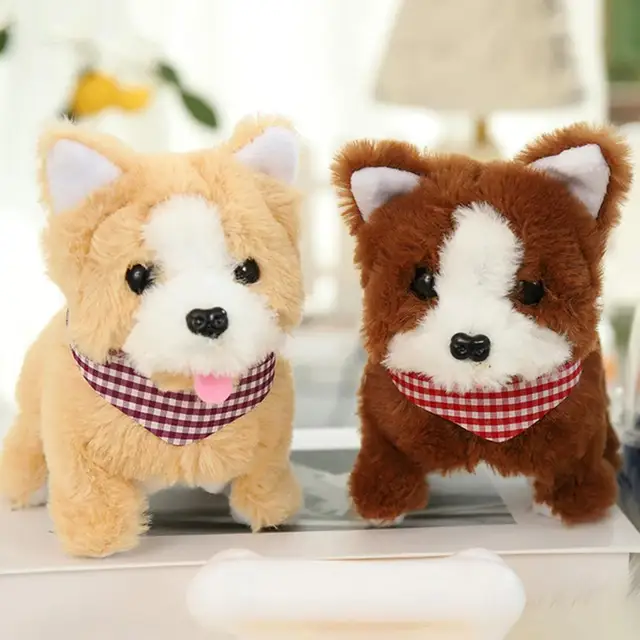 Electric Plush Dog Cognitive Ability Interactive Ability Fine Workmanship Barking Walking Electric Dog Plush Toys for Kids 2