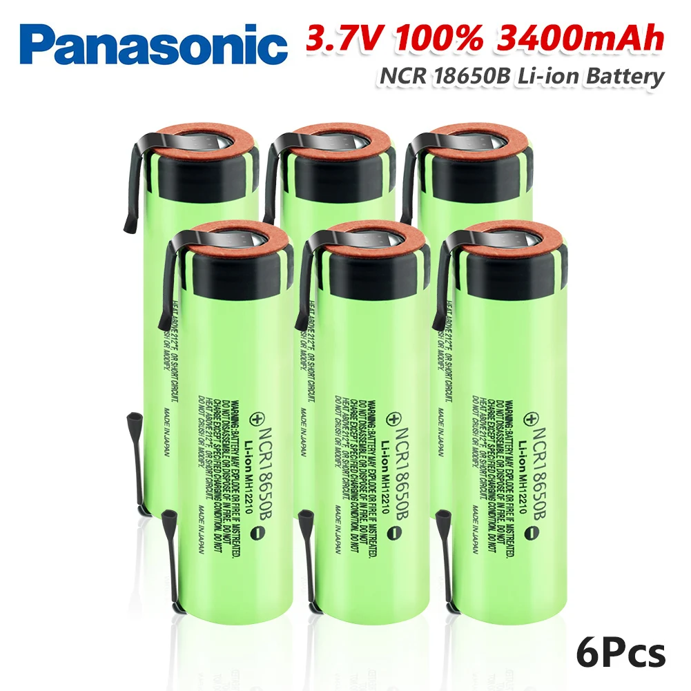 Panasonic 1/2/4/6/8/10x реальные 3400 мА/ч NCR18650B Батарея 3 7 V NCR 18650B 20A литиевая батарея с 2 вам на