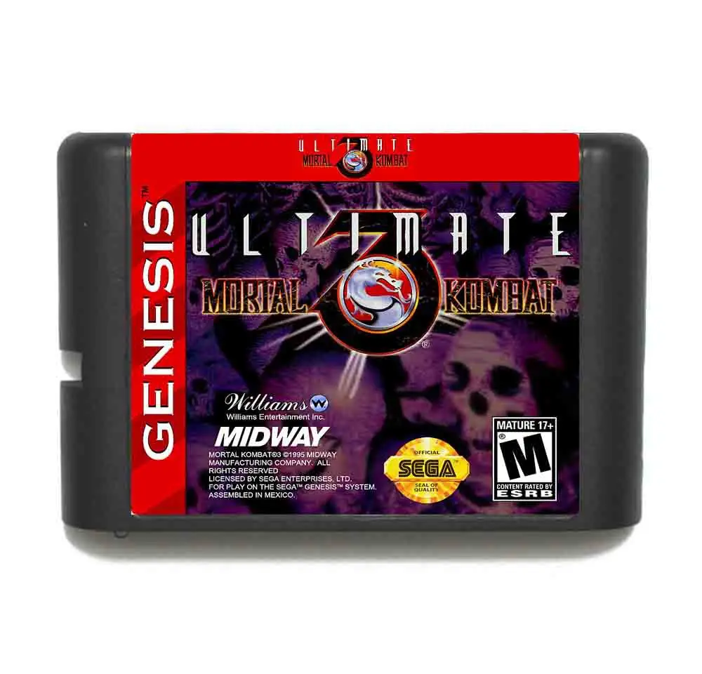 Ultimate Mortal Kombat III 16 бит карточная игра для Sega игры Mega Drive и Genesis | Электроника