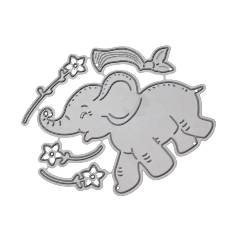 Металлические режущие штампы в виде слона Трафаретный Скрапбукинг штамп для
