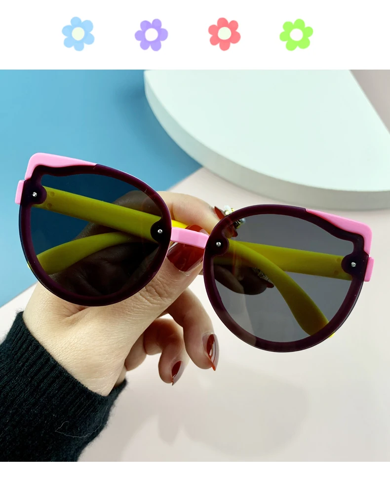 WarBlade Nuovi occhiali da sole polarizzati per bambini Moda TR90 Occhiali da sole flessibili in silicone per bambini Occhiali retrò per ragazzi e ragazze_voghion.com