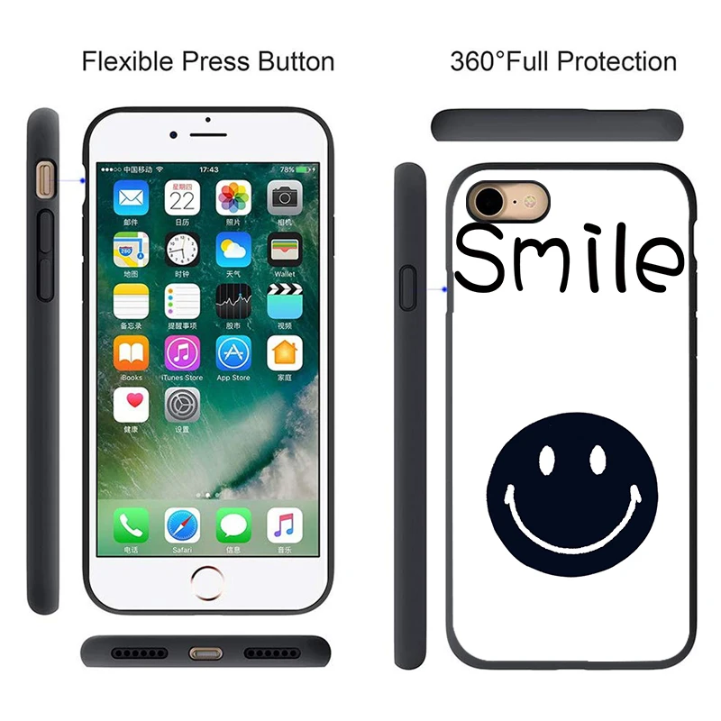 Phone Case For iphone XR X XS Max 6 6S 7 8 Plus 11 11Pro black white Fashion NEW Soft Silicone Back Cover Shell coque | Мобильные