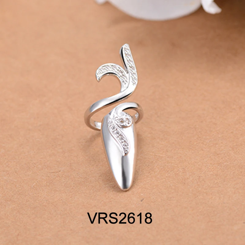 XIYANIKE 925 пробы серебряные Новые Креативные кольца для открытия очаровательные женские ювелирные изделия с кристаллами простые геометрические вечерние украшения ручной работы - Цвет основного камня: VRS2618