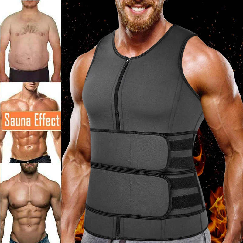 

Waist Trainer Sweat Vest for Men Neoprene Sauna Tank Top Compression Workout Corset Slimming Body Shaper Faja Shapewear