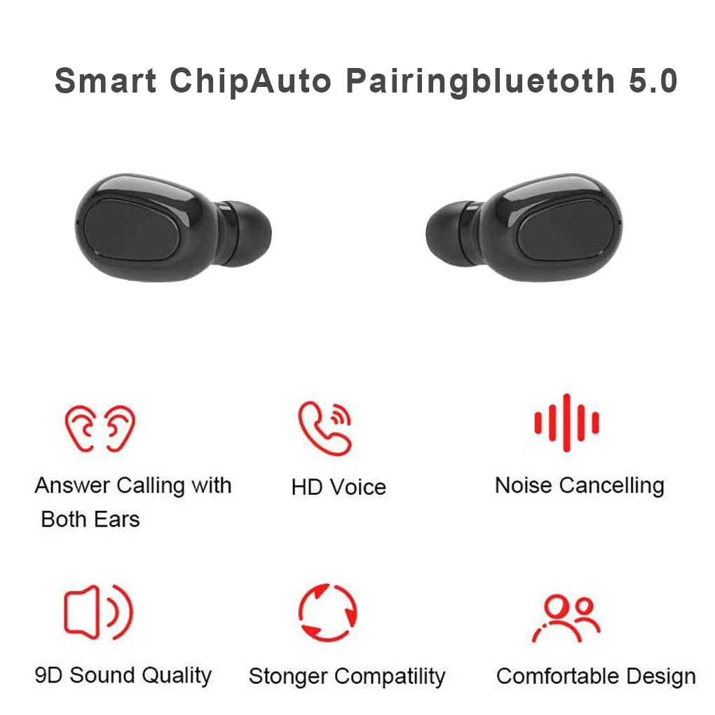 TWS Bluetooth 5 0 Bluetooth Earphone HIFI Sounds Wireless Headphones Handsfree Headset Gaming Headphones For iPhone