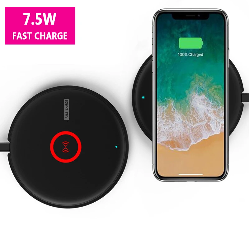 

Fast QI Standard 10w/ 7.5w Quick Charge Wireless Smart Charger Safety for Apple X 8 Samsung Series