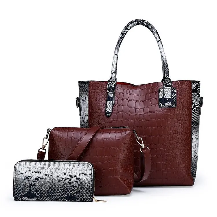 

Europe And America WOMEN'S Bag-Large Capacity Different Size Bags Car Suture Synthetic Leather Shoulder Bag Shoulder Hand Pictur
