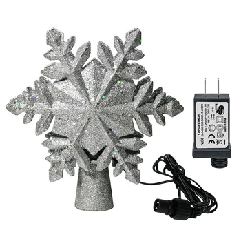 

Tree Topper Decoration Plastic Snowstorm Projection Light for Christmas LED Lighting Hollow Star LED Treetop Lamp