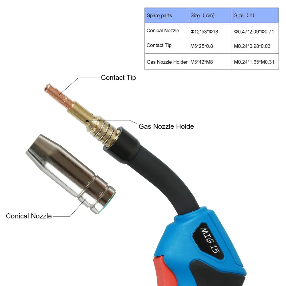 Фото Сварочный аппарат, сварочный аппарат, Φ A Binzel Тип CO2 MB15 MIG Welder с Европейским разъемом 2 м/3 м/4 м для MIG MAG №4