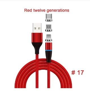 Магнитный кабель Micro USB кабель 3A Быстрая зарядка Магнитная линия Android зарядка линии синхронизации данных для huawei Xiaomi LG - Цвет: Red 3-1
