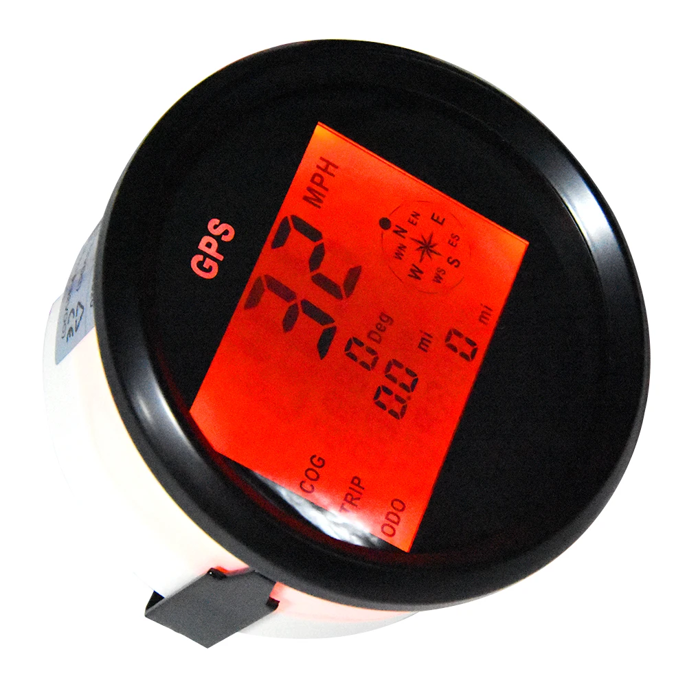 HD Motorcycle Boat Car 85mm Digital GPS Speedometer + Sensor Odometer 0-999 knots km/h mph 12V/24V With Backlight Yacht