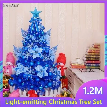 

Ready stock Luxury Blue Light-emitting Christmas Tree Set Meal 1.2M Christmas Decorations Home Decoration