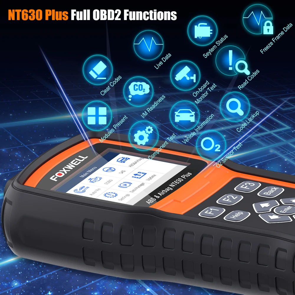 Foxwell NT630 Plus OBD2 автомобильный сканер ABS SRS AirBag Reset Универсальный ODB2 диагностический