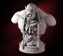 

50mm Resin Model Kits Orc Warrior Bust Figure Unpainted No Color RW-106-B