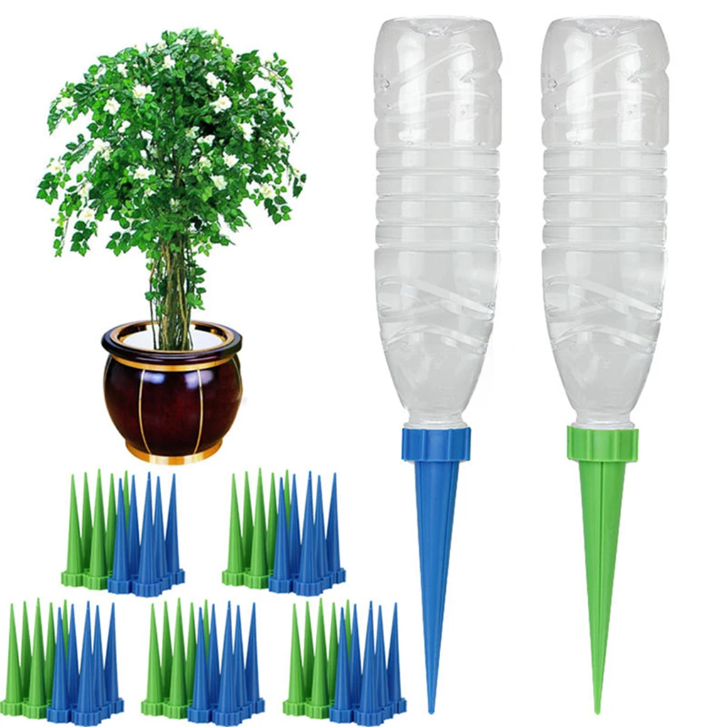 4 Pieces Automatic Watering Irrigation Drippers Stakes for Vacations Plant Drip Water Watering