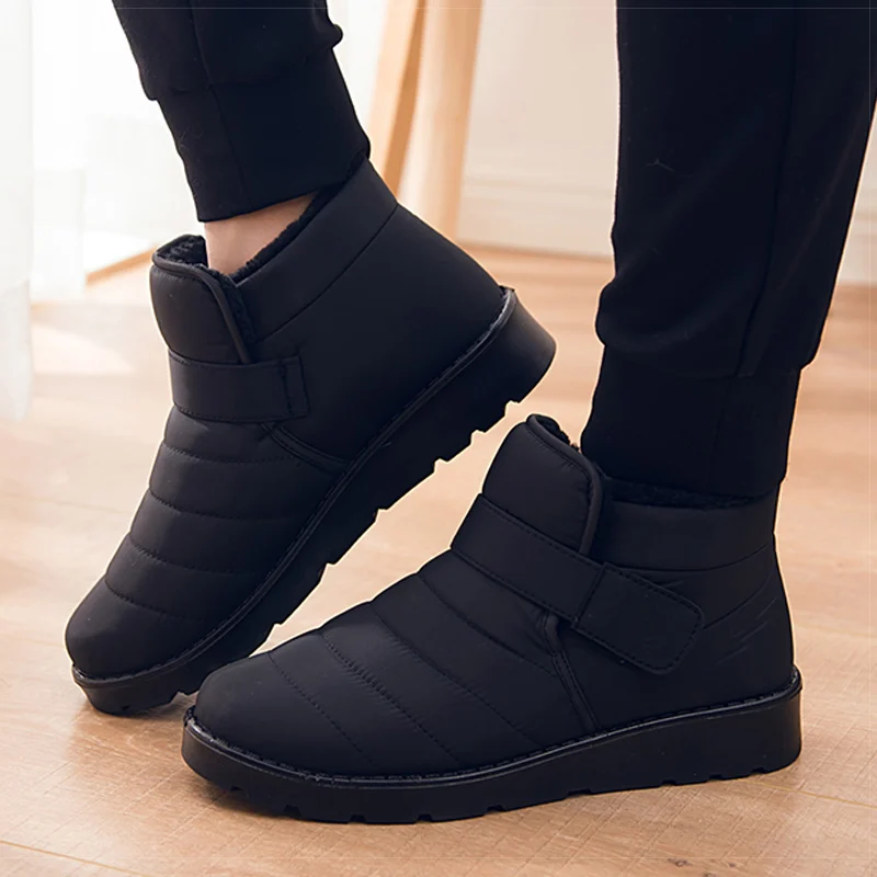 Женские ботинки; Зимние ботильоны без застежки; Botas Mujer; Новинка года; большие размеры 44; зимние ботинки; повседневные туфли без каблуков; водонепроницаемые женские ботинки