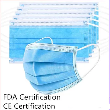 

DHL shipp FDA CE Cert. Disposable Face Masks in Stock Outdoor 3 ply Masks Comfortable for Blocking Dust Air Pollution Protection