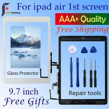 Для Ipad Air 1 сенсорный экран A1474 A1475 A147 дигитайзер Датчик + Главная Кнопка + гибкий клей + Инструменты для ремонта сборка стеклянная панель