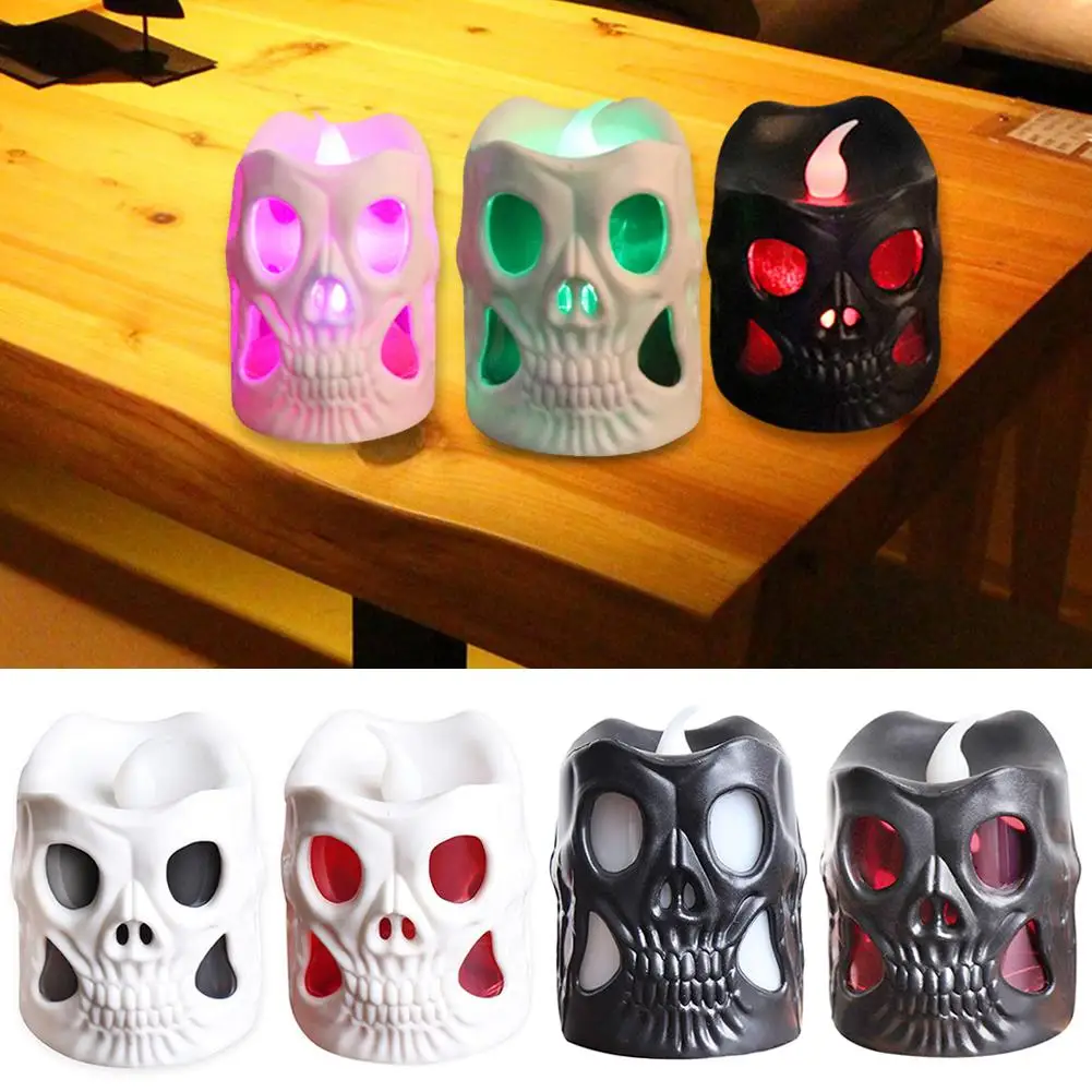 

Electronic Party Lamp Creative Skull Head Candles LED Lamp Creative and Unique Decoration Projects Fashionable Halloween Props