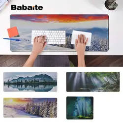 Babaite ваши собственные коврики Природа синий Лес Снег клавиатуры резиновый коврик игровой коврик для мыши Настольный коврик бесплатная